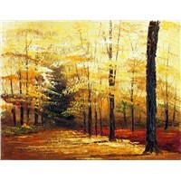 Scenery of grove oil painting