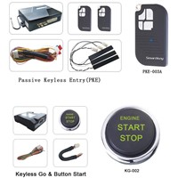 Top Remote start car alarm ,passive keyless entry,push button start,arm or disarm,PKE car alarm
