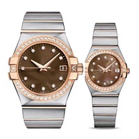 newest fashion steel couple watch wholesale (can be customized)