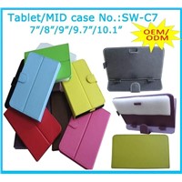 tablet case PU leather MID case colorful 7 inch to 10.1 inch