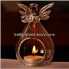BTZ022 Clear Glass Angel Candle Holder