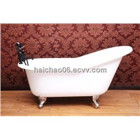 Enameled cast iron bathtub
