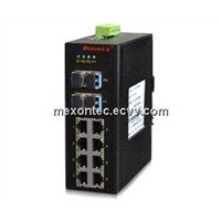 MIE-2412PM PoE self-healing Gigabit industrial Ethernet Switch