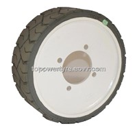 Upright 502170-000 Solid Wheel and Tyre Assembly 15x5