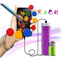 2014 Universal Lipstick 2600 power bank with usb cable as new year gift PS178