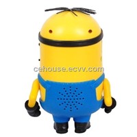 2014 new cartoon yellow man usb speaker minion despicable