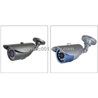 20m IR Day Night Weather-resistant IR Camera with Bracket and Gray Metal Shell