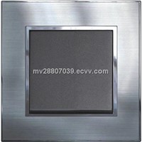 3*3 Satin Silver Switch 1G2W, CE approved, for hotel
