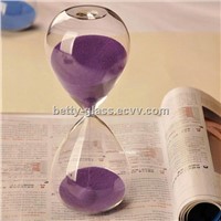 Fashion Business Gift Glass Sand Clock with different color sands Beautiful Friend Gift