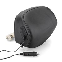 Black Color Genuine Leather Pull-Push Car Headrest Massage