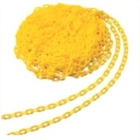 Continuous Plastic Yellow Decorative Barrier Chains 6mm x 3m With 2 S Hooks