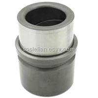 Demountable guide bushings with crossed oil grooves for auto mould components