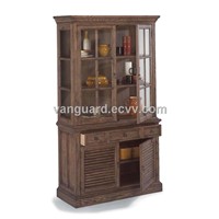 OAK Wooden/Veneer/Metal Display Cabinet