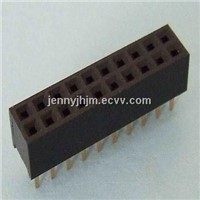 Female header connector 2.0mm double row with 2-80 pins straight or smt