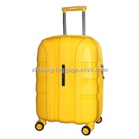 Hot Sale Traveler's Choice Yellow PP Injection Trolley Zipper Hard Shell Case  Set