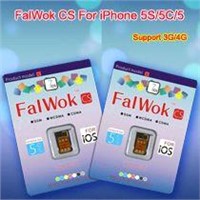 Nano FalWok CS Unlock sim card for iPhone 5/5S/5C Work 3G/4G Use EDGE Internet