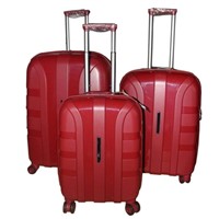 Noble Gallo Red PP Injection Carry-on Spinner Trolley Hard Case with TSA Lock