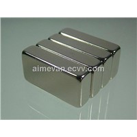 Permanent rectangular magnet with holes