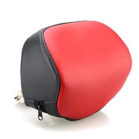 Red Color Genuine Leather Pull-Push Car Headrest