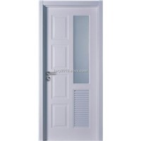 Toilet door with glass and ventilation LBD-011
