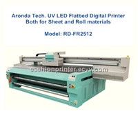 UV flatbed digital printer for panel and roll materials