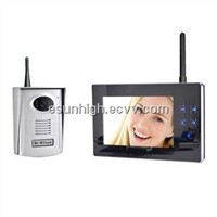 Wireless 2.4GHz Video Door Phone Manufacture, 7-inch, Mirror Surface, Recording, 300m Distance,Color