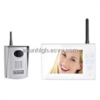 Wireless Video Door Phone Manufacture, 2.4GHz, 7-inch, Touch Button, Recording, 300m Distance, Color