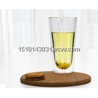 hot sale double glass drinking cup
