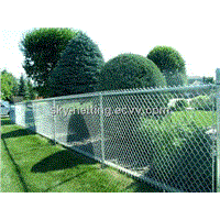 New Backyard Galvanized Chain Link Fence