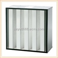 replacement hepa filter V BANK with Aluminum optional frame