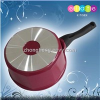 small saucepan with long handle for heating milk