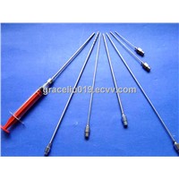 anesthetic and water injection cannula, screw head