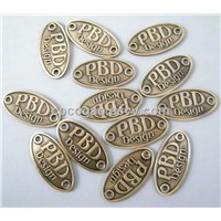 Brass tag, metal logo, Furniture badge, oval badge,metal sign, vintage metal embossed logo