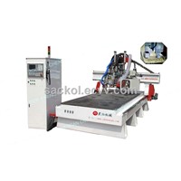 Auto Tool Changer CNC Engraving Machine with Drilling Head