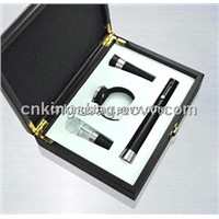 Coffee Color Leather Wine Box Contain 4pcs Wine Acccessories as Leather Box Four-Piece Wine Set