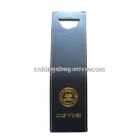 Exquisite PU Leather Wine Carrier Box, Wine Carrier Box Single Wine Bottle Leather Box