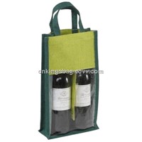Jute Wine Carrier Bag / Bag for Wine Bottle (Double Wine)