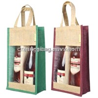 Jute Wine Carry Bag, Wine Bag, Portable Wine Carrier Bag
