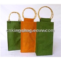 Jute Wine Wine Carrier Bags / Eco Friendly Wine Bag