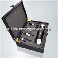 Wine Electric Corkscrew with Four-Piece Accessory(Leather Box)