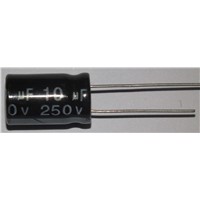 250v10uF 10X17 aluminum electrolytic capacitor with low ESR