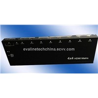 4X4 HDMI True 3D Matrix Switch Switcher 4 input source x 4 display IR remote 1.4