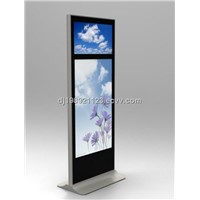 55+32 inch free stand airport lcd advertising display