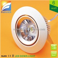 CE RoHS SAA dimmable 6w LED Downlight