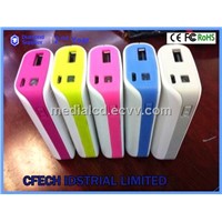 Colourful Portable 5200mah Fish Mouth Power Bank