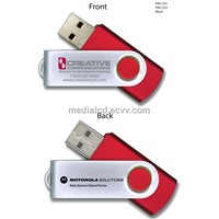 Custom Logo Silk Printing Cheapest Swivel USB Flash Memory