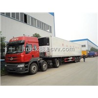 Dongfeng Tianlong three axles 9.6m length refrigerator truck