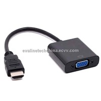 HDMI Male to VGA Female Video Cable Cord Converter Adapter 1080P Black