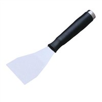Japanese pattern scraper with plastic handle, bended stainless steel blade