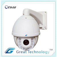 ONVIF 1.3 Megapixel 18X Optical Zoom IR PTZ IP Dome Camera
